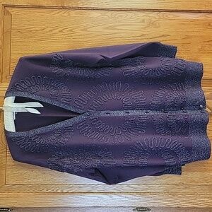 Calvin Klein Plus Size Purple Metallic Cardigan